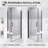 36"X 72" Pivot Shower Door | Matte Black Aluminum Frame | Half Frame | 1/4 Inch Tempered Glass With Explosion-Proof Film | Stainless Steel Handle-123668133