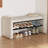 47" 2-in-1 Stotage Shoes Bench with Cushion, Entryway Shoe Rack Bench