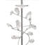Waukon 59cm Crystal Glass Leaf Chrome Table lamp-106543013