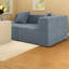Canapé modulaire en flanelle gris confortable