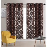 Polyester Semi Sheer Curtain Pair
