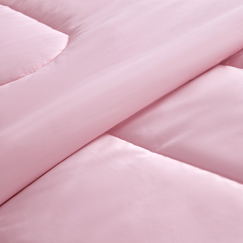 Twin Pink Microfiber Girls' Comforter and Sham Set