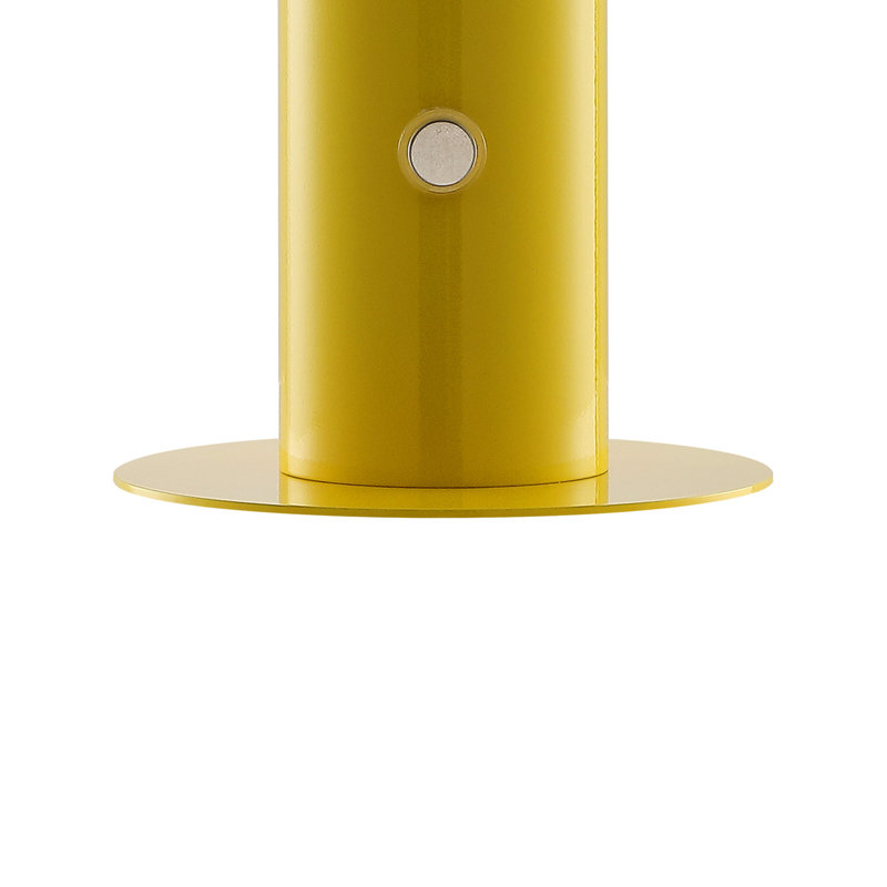 Writzer 11" Contemporary Bohemian Rechargeable/Cordless Dimmable Integrated LED Mushroom Table Lamp, Yellow