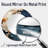 Liquid Ink Spiral IV - Abstract Spirals Large Mirror, Modern Round Unique Wall Mirror Decor, Printed Metal Art-99618913