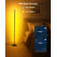 Lampe sur pied d'angle, lampe de coin à DEL intelligente RVB avec application et télécommande, lampe sur pied moderne avec 16 millions de couleurs, synchro musicale, modes scène, lampes sur pied à changement de couleur pour le salon, la chambre à coucher