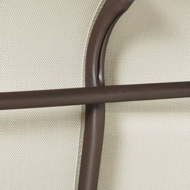 Chaise berçante d'extérieur en métal, Beige