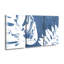 Ensemble de 3 panneaux d'art mural - "Tropical Indigo Impressions I" par June Erica Vess pour décoration de salon, de chambre à coucher ou de bureau 