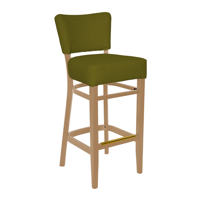 Tabouret de bar Madison, Bois naturel, Vert