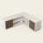 Blanc / noyer antique