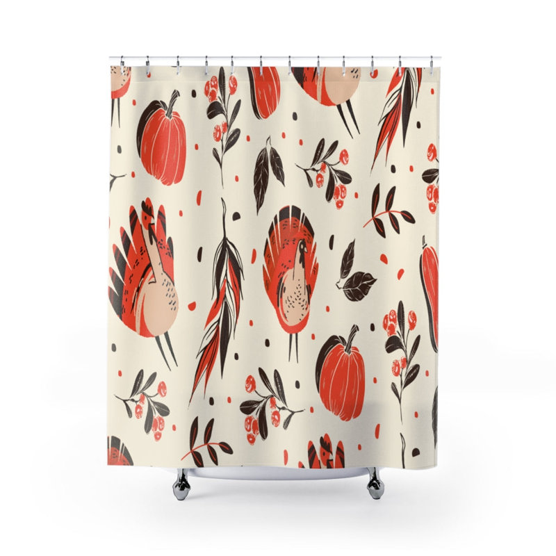 Rideau de douche simple Floral
