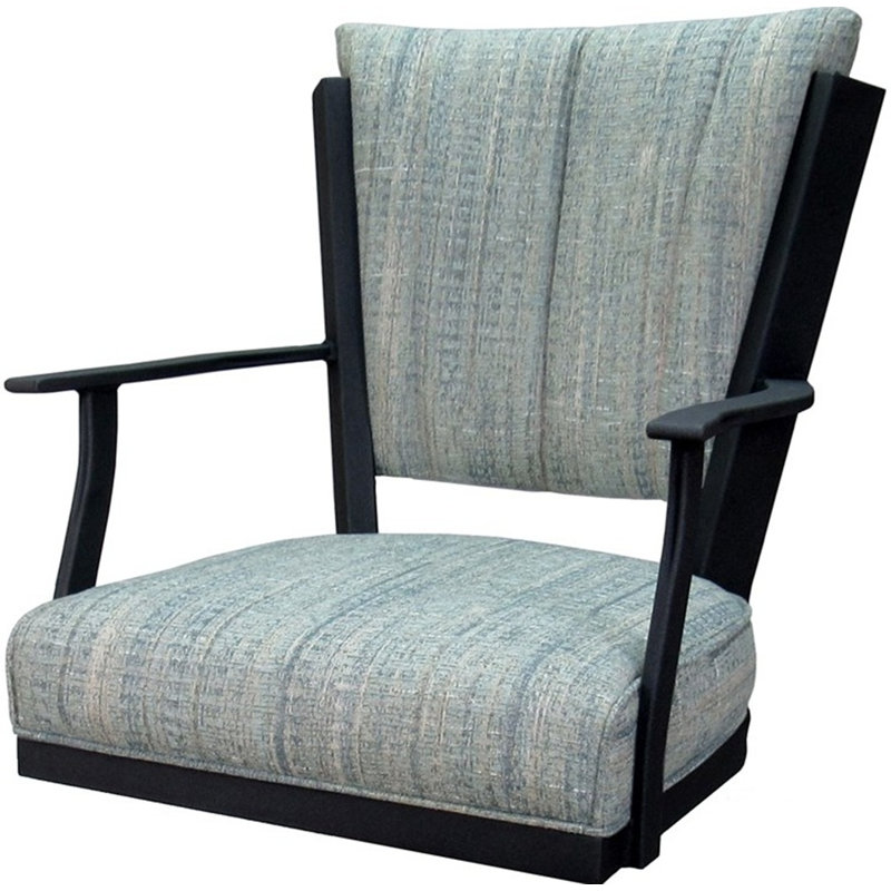 Tissu bleu sarcelle Watusi Aquatint sur fond noir - siège de 24 po, Teal/Black