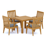Caranas Outdoor 5 - Piece Teak Dining Set