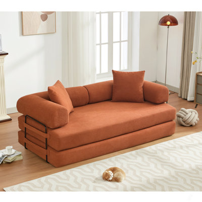 Folding Convertible Out Sleeper Sofa Bed,4-In-1 Diy Combination Convertible Sofa, 3 Seat, Folding Sleeper Sofa, King Size , Bedroom,Apartment,Corduroy