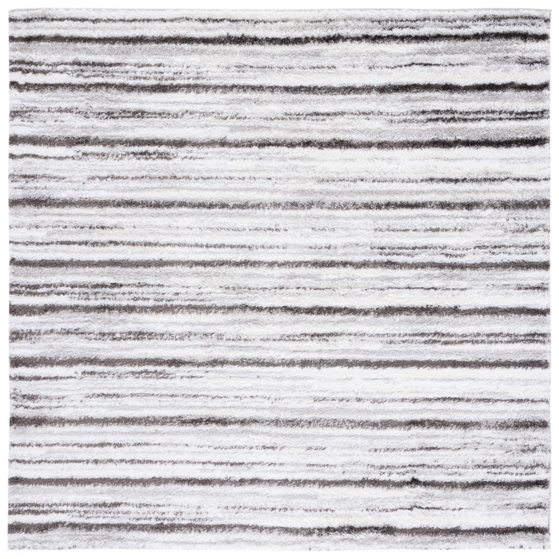 Tapis rayé Omaury Performance, Carré 7 pi