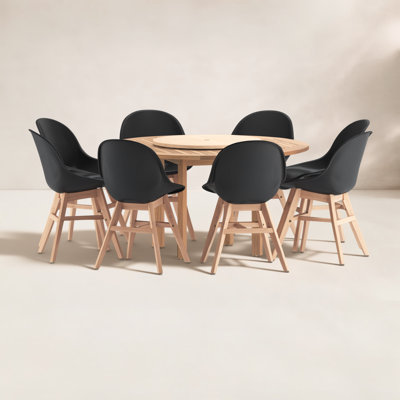 Anautica 8 - Person Patio Dining Set with Round Table
