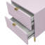 Table de chevet 2 tiroirs rose ultrabrillant