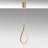 Modern Gold Chandelier, Metal Body, 9.1 x 19.7 - 39.4 inches Adjustable | SMD LED 11W 3000K | Elegant Fixture for Living Room, Dining Room, and Bedroom | Glamorous Design with Metal Base Plate, IP20 Rated