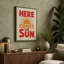 Here Comes The Sun Typography - Wrapped Canvas-1986923021-1986923035