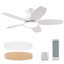 Ventilateur de plafond encastré moderne 36 "avec lumières DEL et télécommande-450019876
