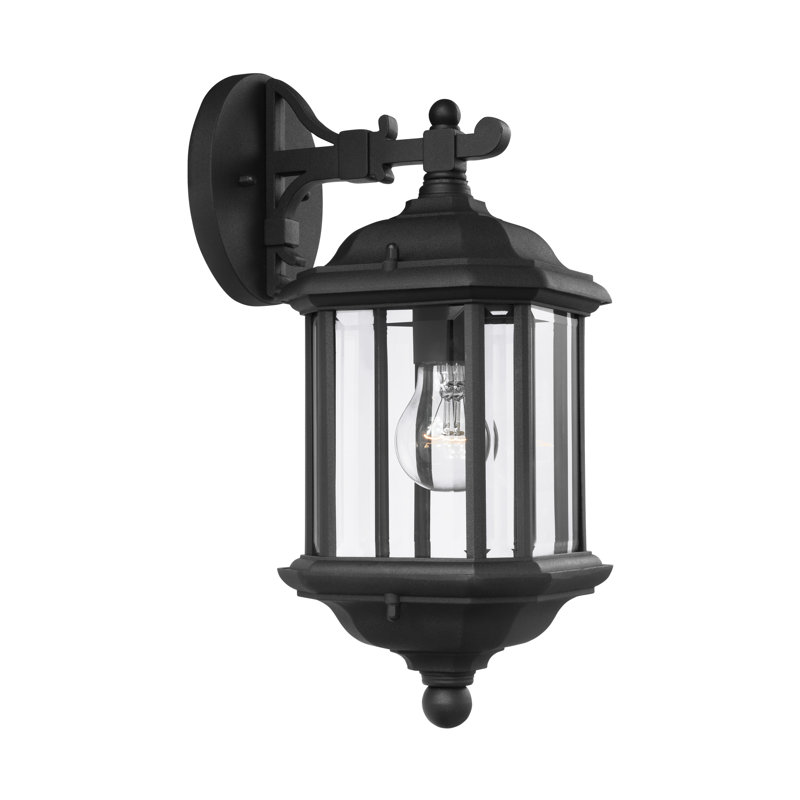 Lanterne murale d'extérieur à une lumière Kent de Génération Éclairage , Noir