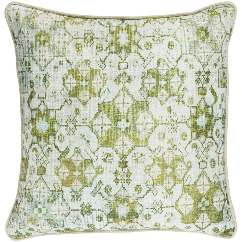 Roxana Square Cotton Pillow Cover & Insert, 22" H x 22" W x 4" D, Pale Pink/Purple/Violet/Pale Blue/Gray/Lilac
