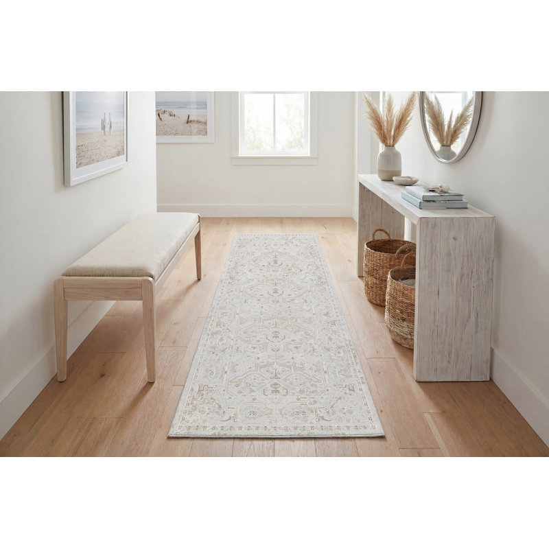 Gadberry 17544-890 BEIGE/GREY, Runner 2'2" x 7'