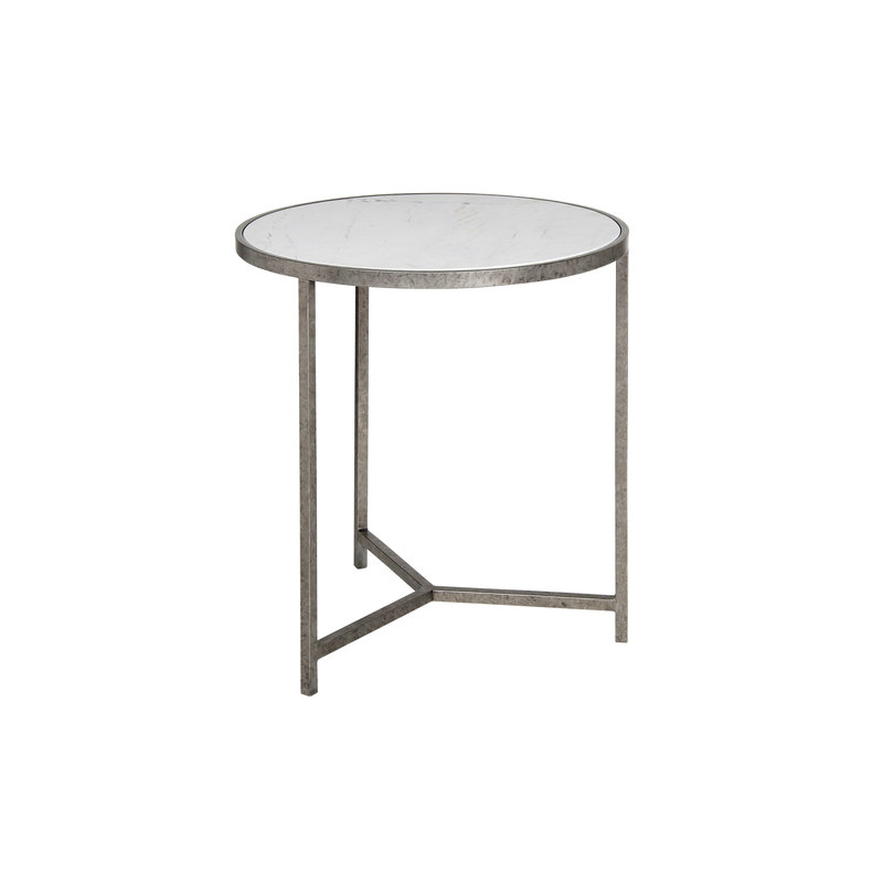 Valley Marble Frame End Table, Royal Silver