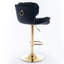 Anmar Swivel Upholstered Adjustable Height Counter Stool with Metal Frame-843830378