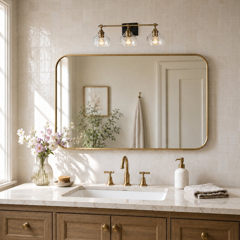 Éclairage pour meuble-lavabo moderne 3 lumières Aura, 3