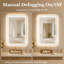 Miroir de salle de bain mural en cristal poli anti-buée à lumière DEL l 20 po x H 30 po TMMV-1816335439