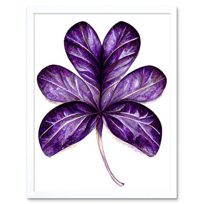 Six Clover Modern Simple Leaf Illustration - Print