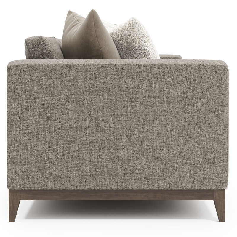 Noel Upholstered Sofa, 27.50" H x 88" W x 40" D, Gray Polyester, Portobello