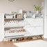 30 Pair Shoe Storage Cabinet With Shelf,Shoe Organizer with 2 Drawers