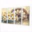 Domnick - Art mural de tournesols - Art mural traditionnel sur toile, 4 pièces-247129649