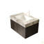 Meuble-lavabo de salle de bain de 30 po MURI, armoire de rangement en contreplaqué flottant avec tiroir et porte, plateau en pierre frittée et lavabo en céramique avec 1 trou de robinet pré-percé, pré-assemblé-126528657-126528654