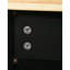 Îlot de cuisine et chariot de cuisine, îlot de cuisine mobile avec plateau de table en bois d'hévéa extensible, tablette réglable à l'intérieur de l'armoire pour différents ustensiles, 3 grands tiroirs, avec porte-épices, porte-serviettes, abeille noire-266276275