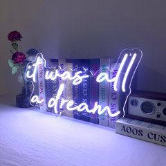 Neon Sign White Novelty Lights You'll Love - Wayfair Canada