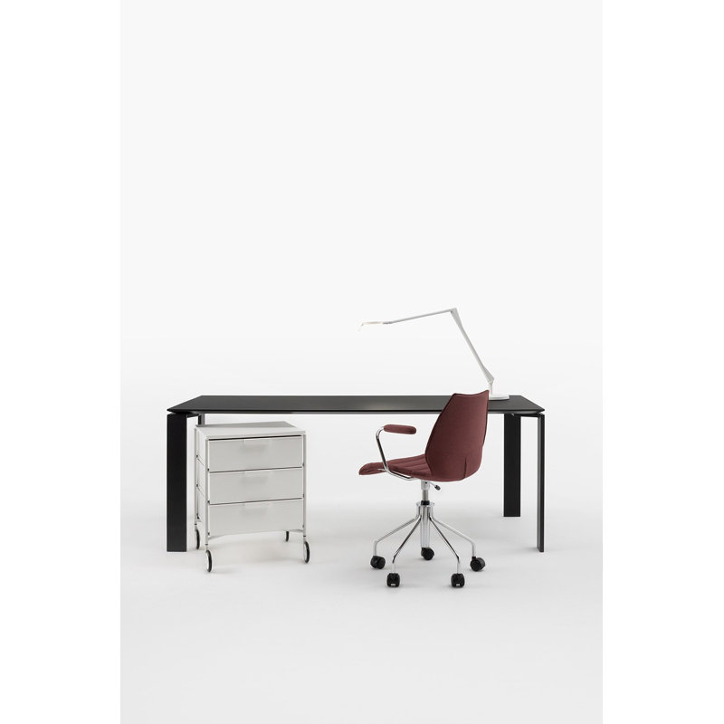 Maui Swivel Task Chair, Brick Red, 100% Recycled Polyester