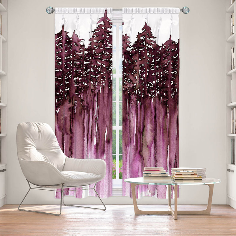 Room Darkening Curtain Pair, 20" W x 82" L, Purple