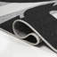 Tapis d'intérieur / extérieur noir / gris Colgin Classic Beach Stripe and Monstera Leaf-1016219705