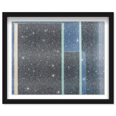 Desert Stillness I Shadowbox Abstract Print by Oliver Gal, Black Frame, 20 x 16