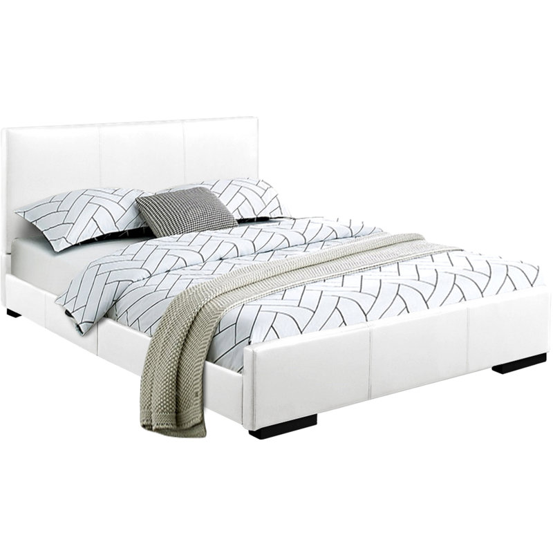 Abbey Platform Bed, White, King