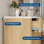 Commode 54 po à 7 tiroirs cannelés 54 po-2109577633