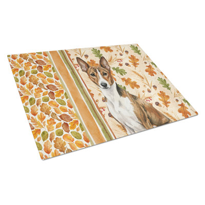Planche à découper en verre Brindle and White Basenji Heirloom