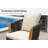 Patio Counter & Bar Height Stools With Contrast Color Armrest And Olefin Cushion-1861020001