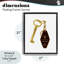 Cadre flottant Glam Gold Key, design par Ziwei Li-620469577-620469578