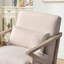 Fauteuil d'appoint rembourré en lin avec pieds en bois et un coussin de 26,8 po de large Marke