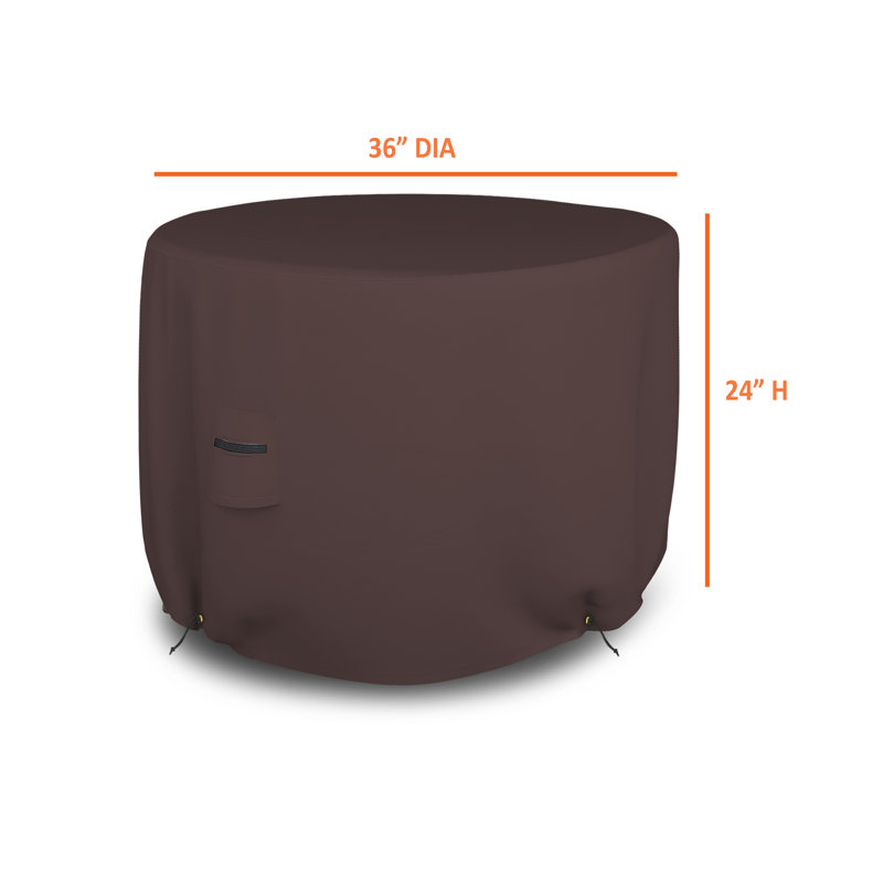 Outdoor Patio Table Cover, 61cm H x 91.4cm W x 2.5cm D, Brown