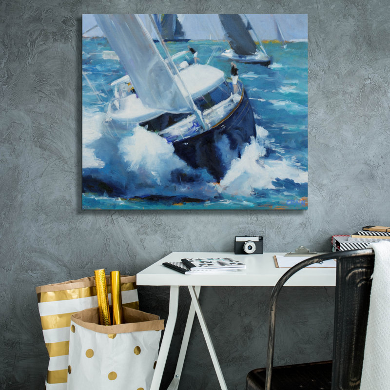  «White Water» par Curt Crain, art mural sur toile, 30 po x 26 po, H 26 po x l 30 po