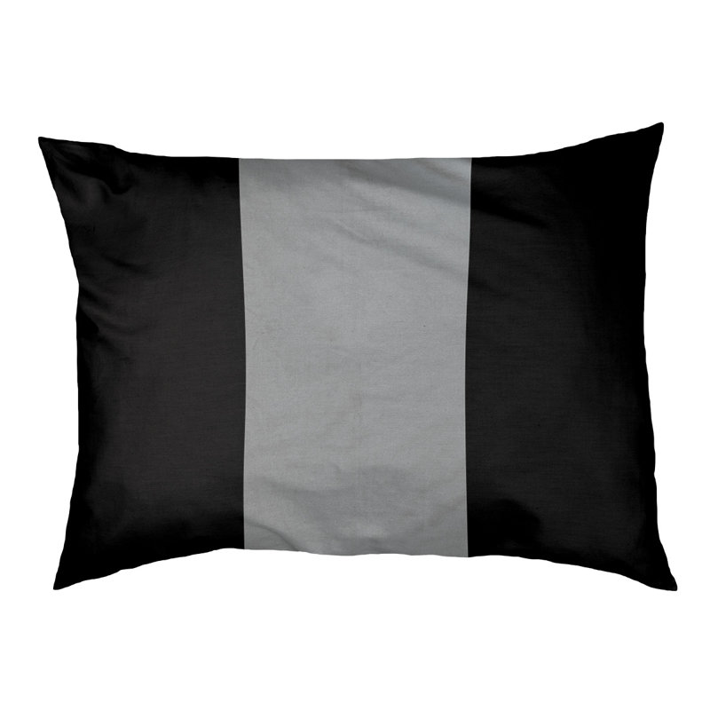 Coussin d'intérieur Las Vegas, Moyen (H 6,5 po x l 40 po x P 30 po), Noir / argent